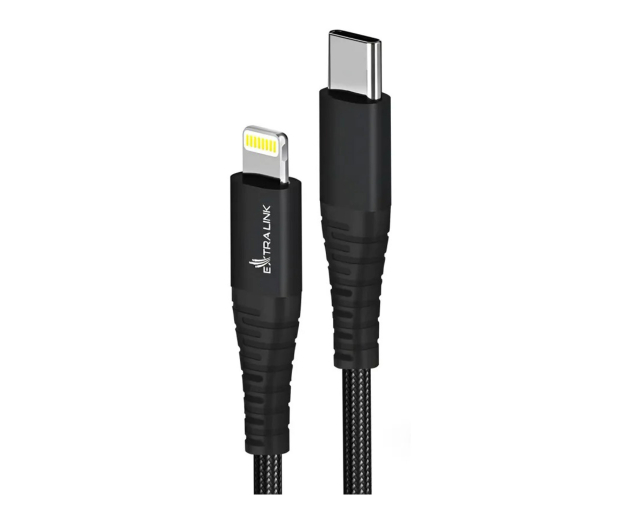 ExtraLink Smart Life Braided USB-C - Lightning  27W 2m Czarny - 1550946 - zdjęcie